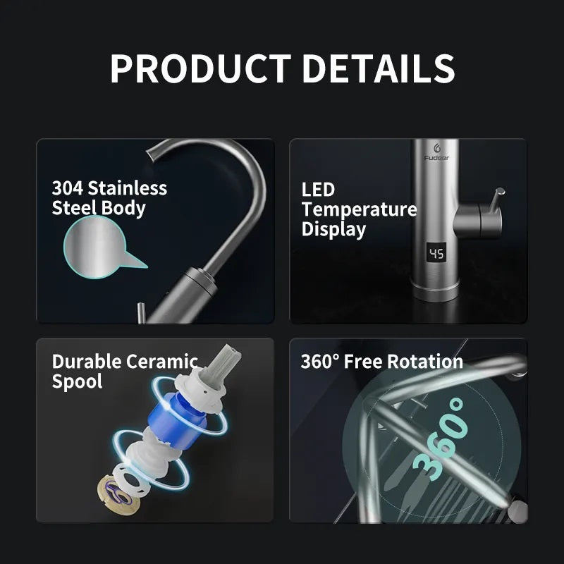 Stainless Steel Electric Instant Hot Water Faucet