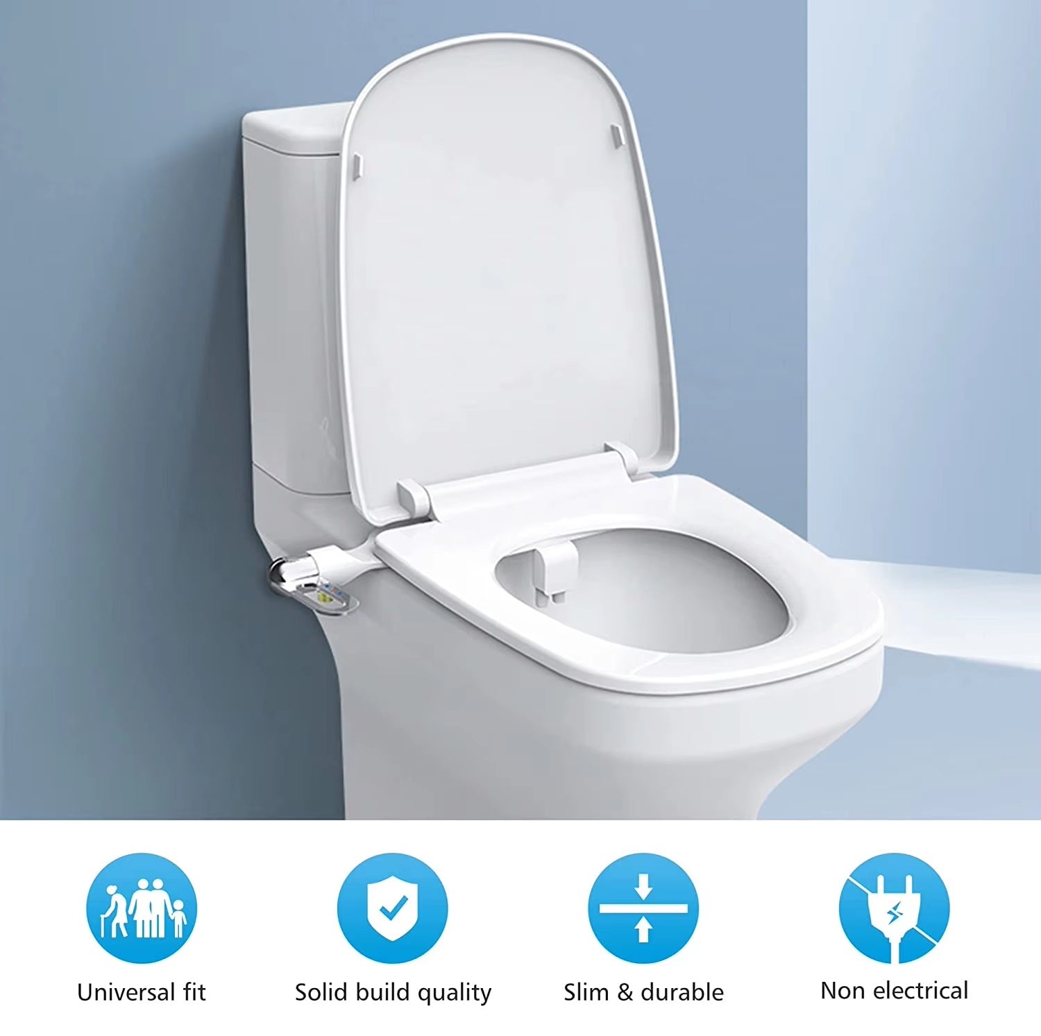 Toilet Bidet Attachment – Dual Nozzles with Adjustable Spray