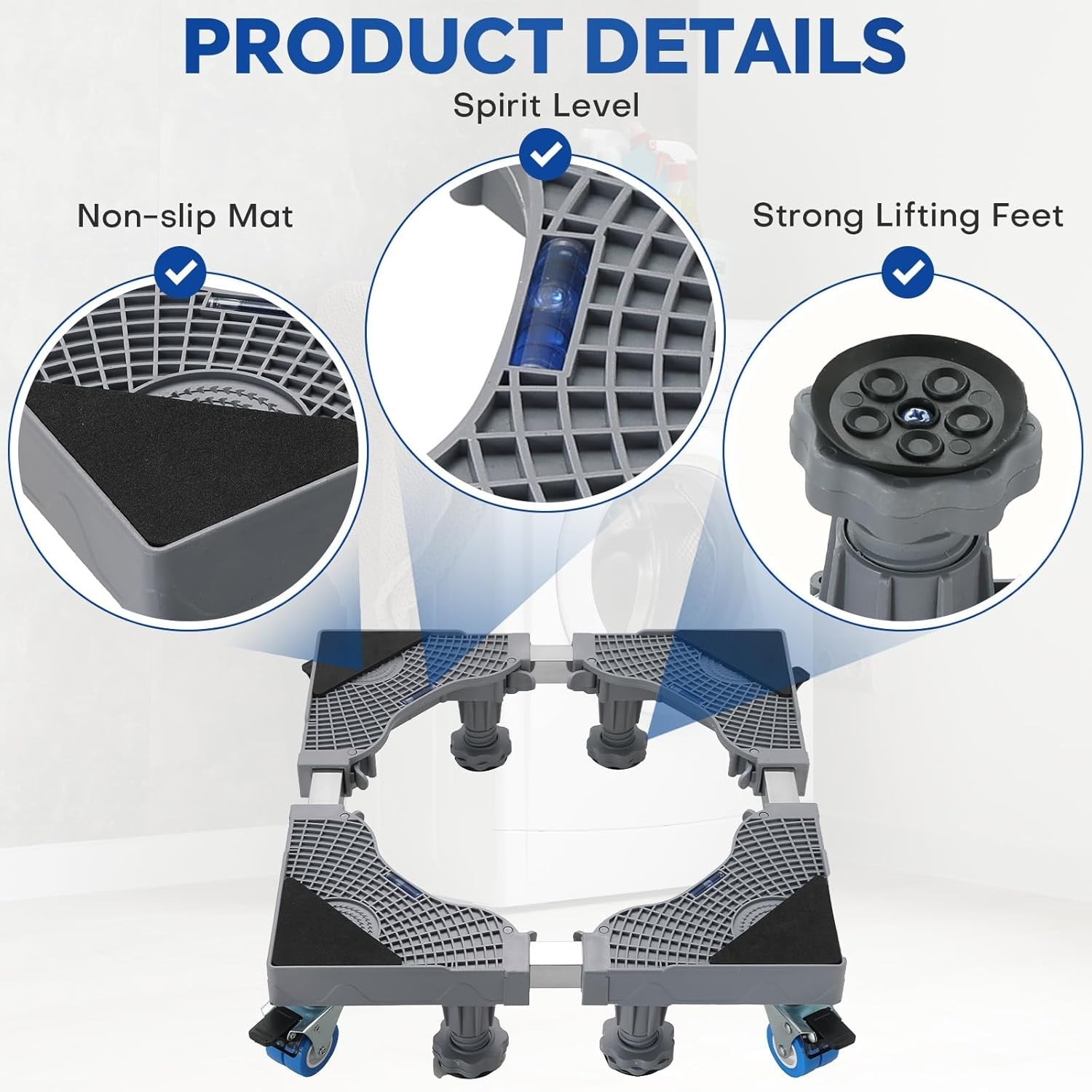 Adjustable Washing Machine Stand