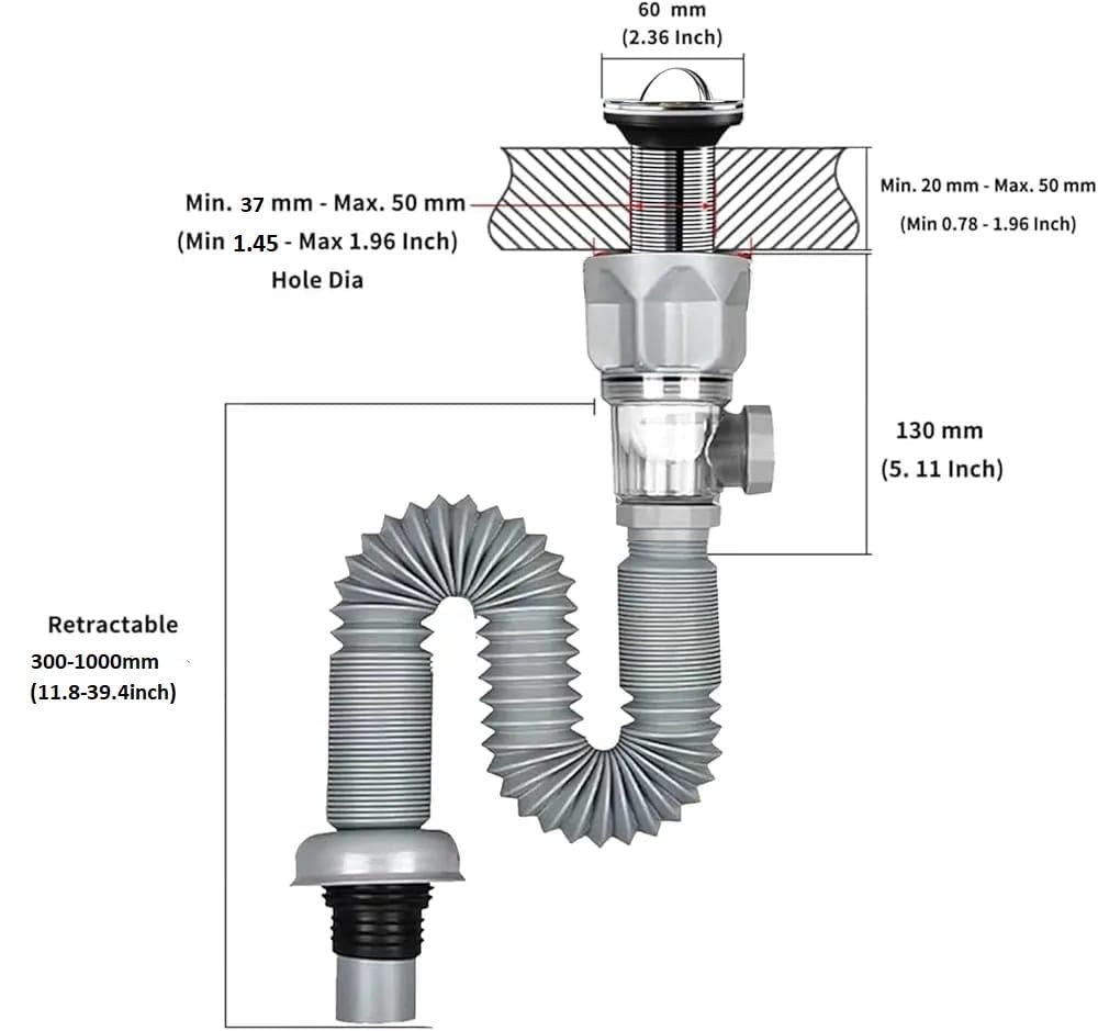 Wash Basin Drain Pipe