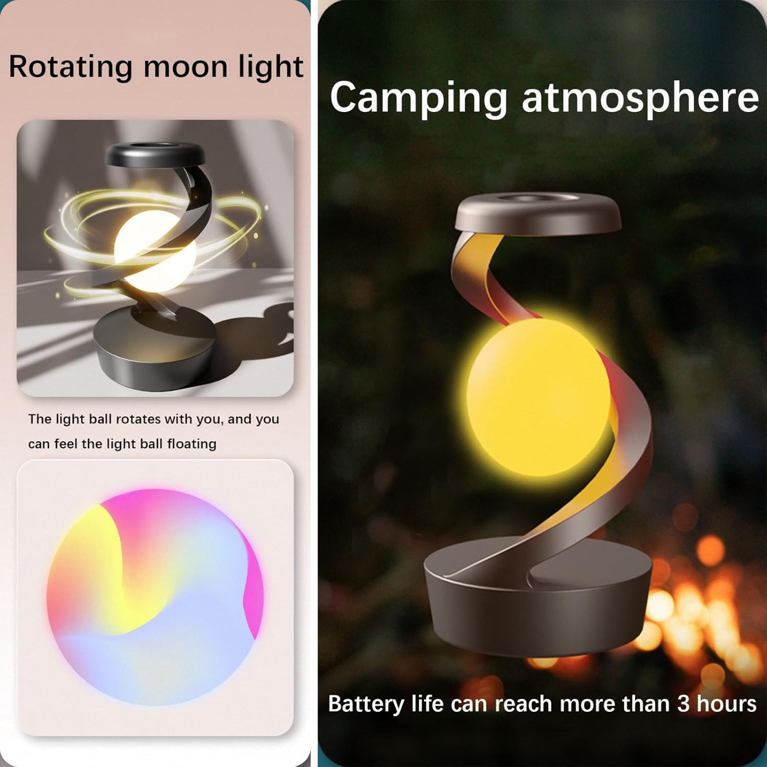 Rotating Moon Night Lamp/Light