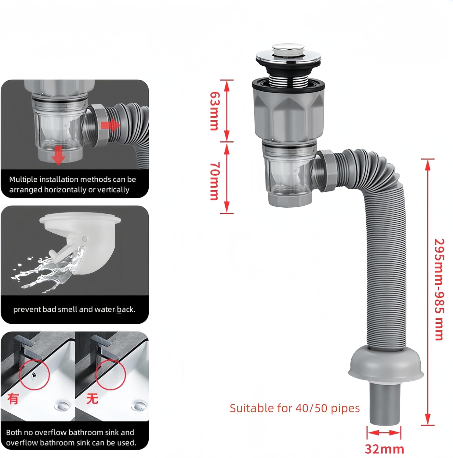 Wash Basin Drain Pipe