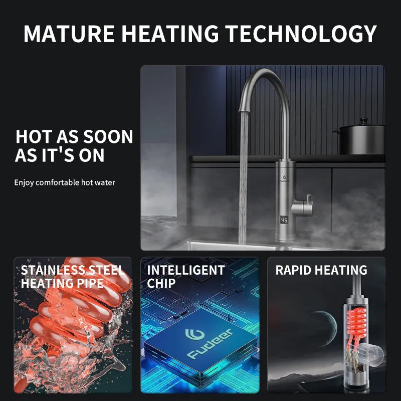 Stainless Steel Electric Instant Hot Water Faucet