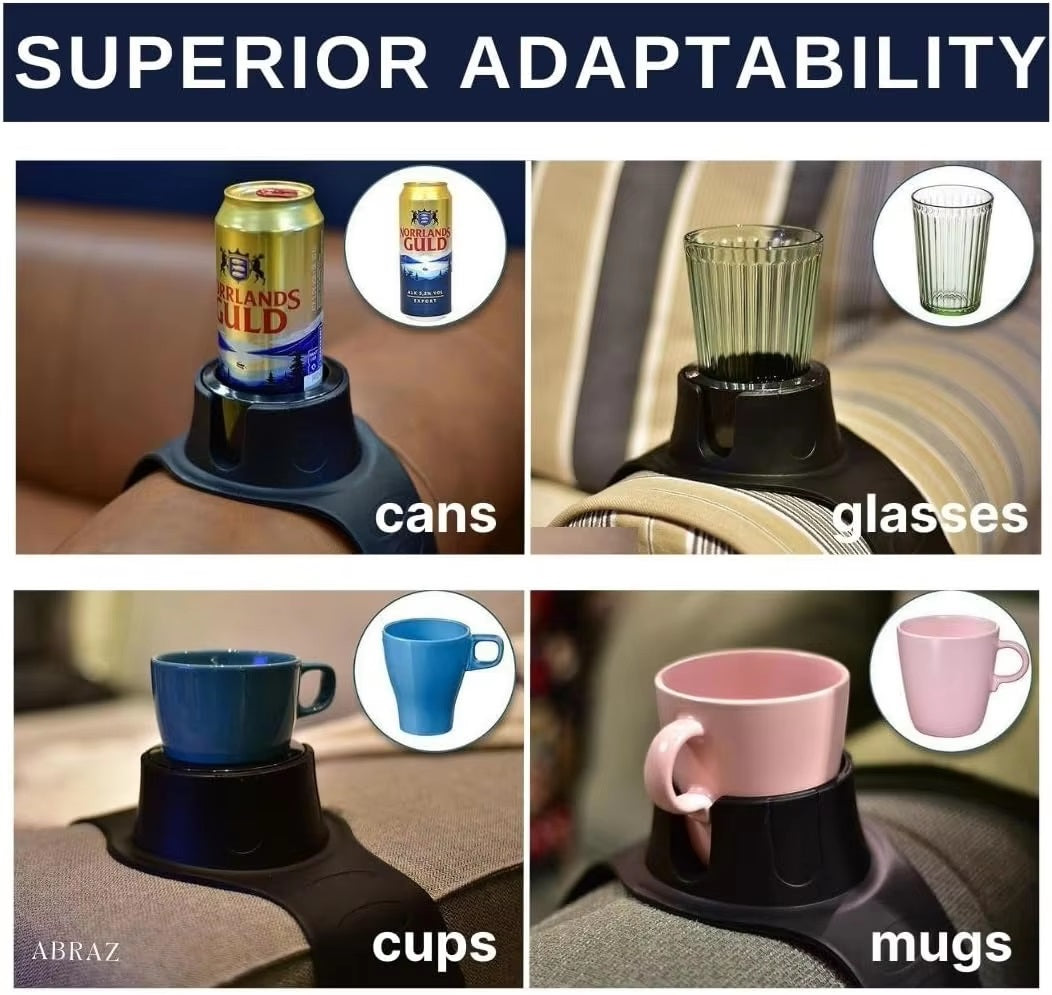 Silicone Sofa Cup Mug Holder Tray Armrest Organizer