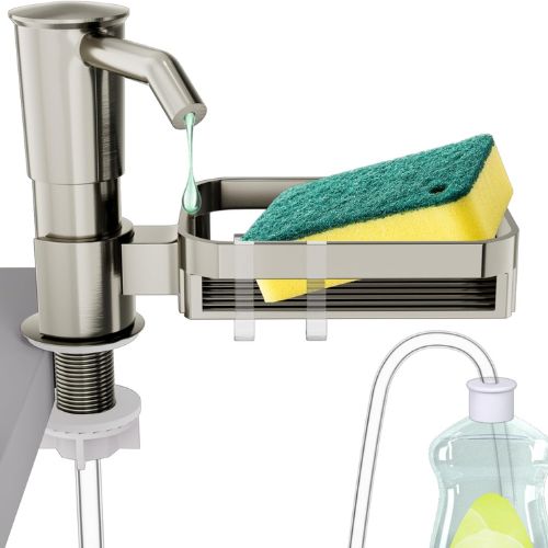 Soap Dispenser Pump with Sponge Rack