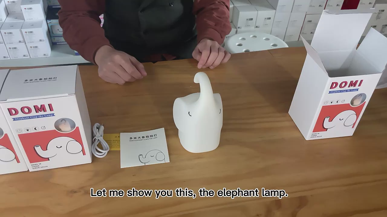 Silicone Hanging Elephant Night Light/Lamp for Kids
